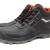 VITABAN Breathable Steel Toe Work Shoes Footwear for Worker Comfort in Black with Orange Laces and Durable Design - Genuine Leather Women - Image 2