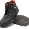 VITABAN Breathable Steel Toe Work Shoes Footwear for Worker Comfort in Black with Orange Laces and Durable Design - Genuine Leather Women - Image 4