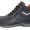 VITABAN Breathable Steel Toe Work Shoes Footwear for Worker Comfort in Black with Orange Laces and Durable Design - Genuine Leather Women - Image 3
