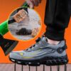 Unisex Anti-Smash Steel Toe Sneakers - Breathable, Indoor & Outdoor Work Shoes, Lace-Free Casual Hiking Shoes for Boys
